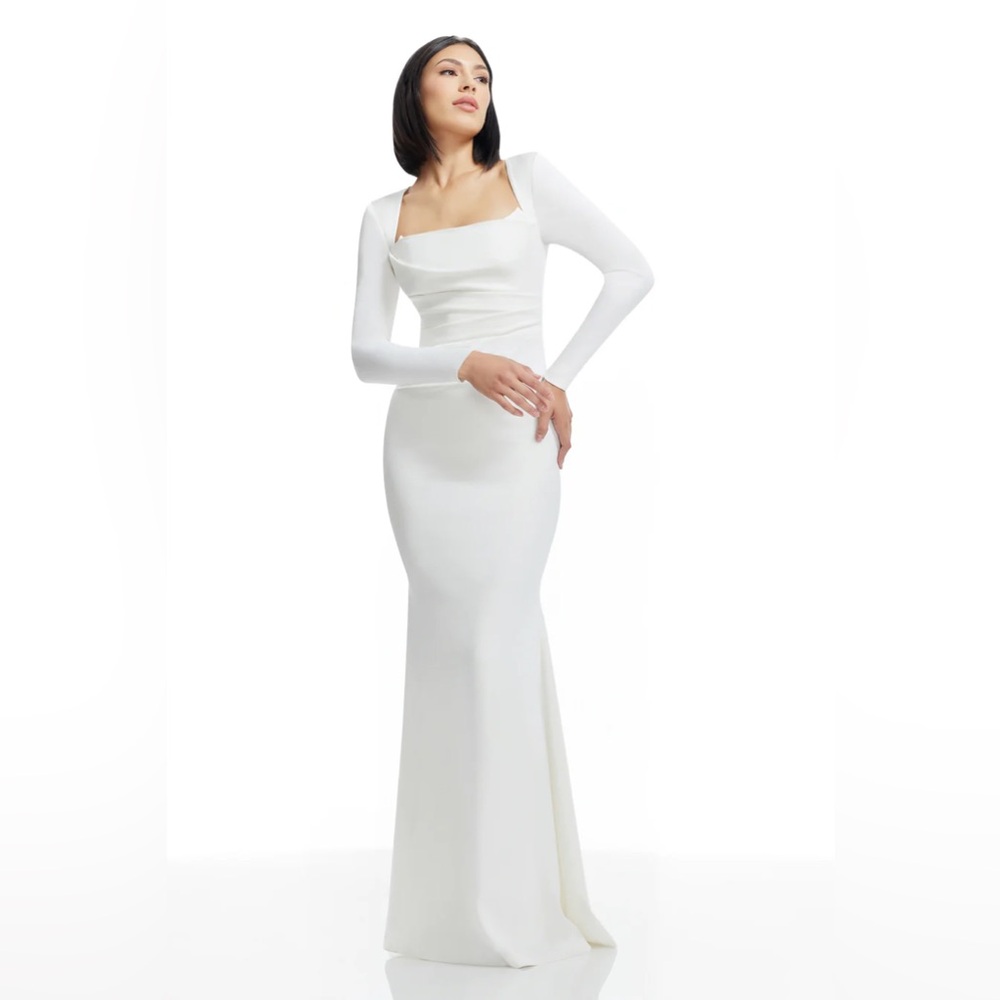 Dress the Population White Maxi Dress
